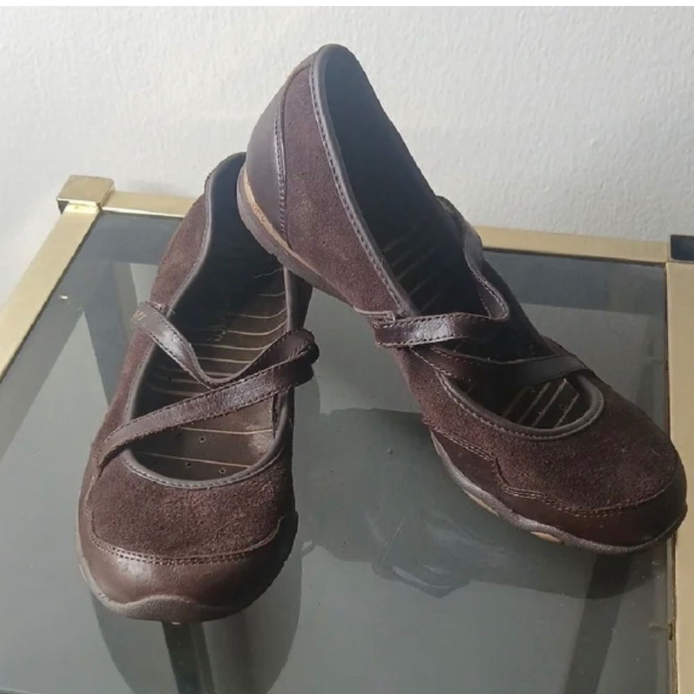 Skechers Biker Get Up Strappy Casual Brown Mary Jane Shoes Size 6